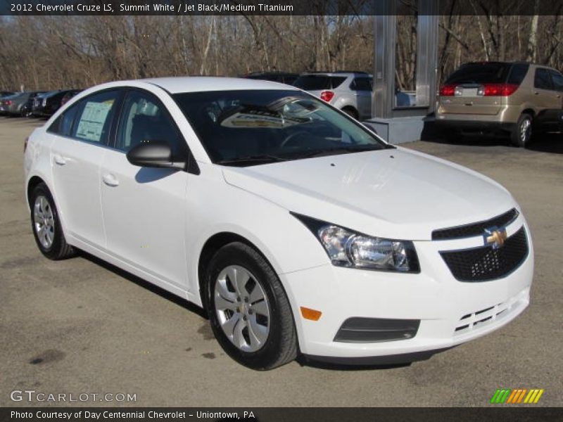 Summit White / Jet Black/Medium Titanium 2012 Chevrolet Cruze LS