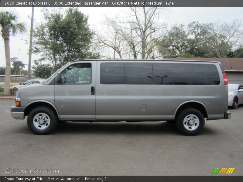 Graystone Metallic / Medium Pewter 2010 Chevrolet Express LT 3500 Extended Passenger Van