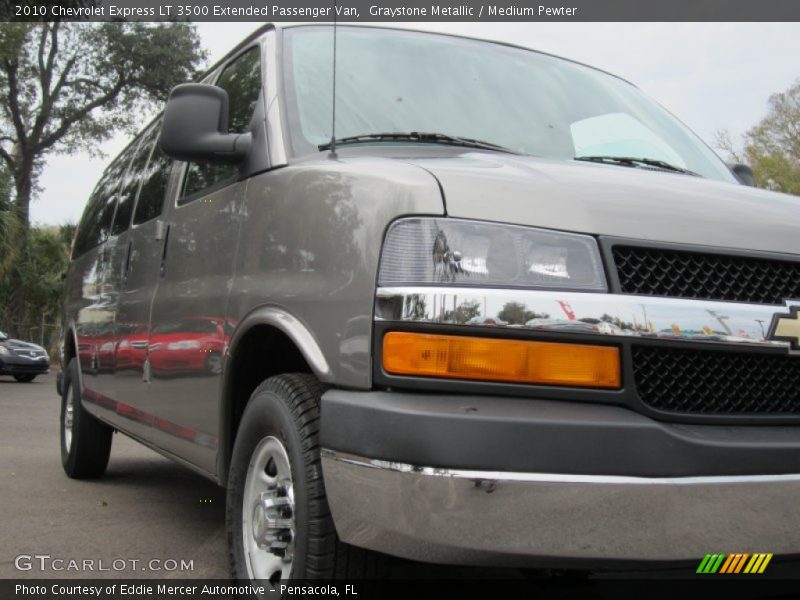 Graystone Metallic / Medium Pewter 2010 Chevrolet Express LT 3500 Extended Passenger Van