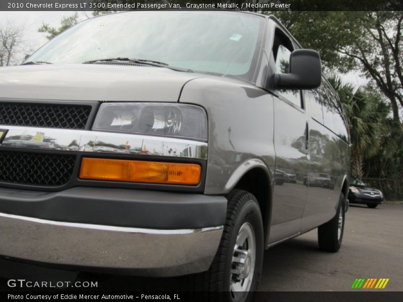 Graystone Metallic / Medium Pewter 2010 Chevrolet Express LT 3500 Extended Passenger Van