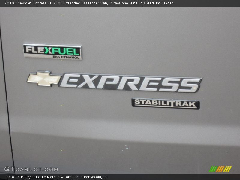 Graystone Metallic / Medium Pewter 2010 Chevrolet Express LT 3500 Extended Passenger Van