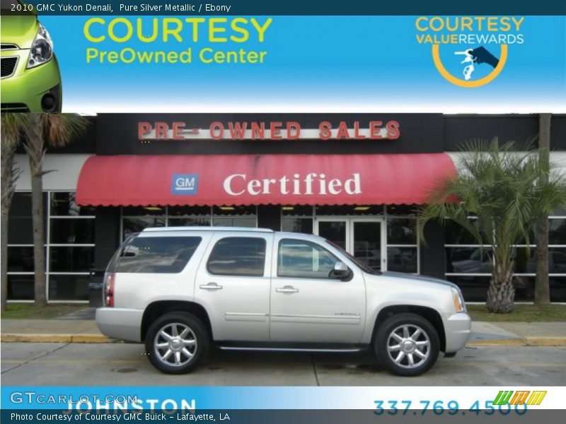Pure Silver Metallic / Ebony 2010 GMC Yukon Denali