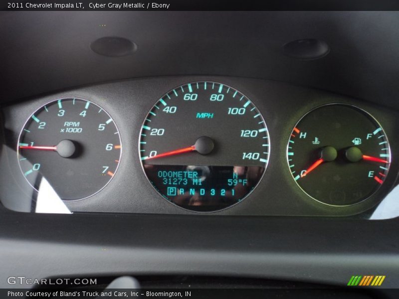 Cyber Gray Metallic / Ebony 2011 Chevrolet Impala LT