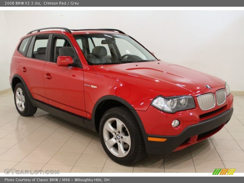 Crimson Red / Grey 2008 BMW X3 3.0si