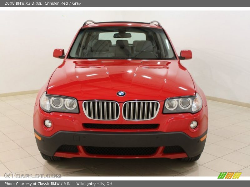 Crimson Red / Grey 2008 BMW X3 3.0si