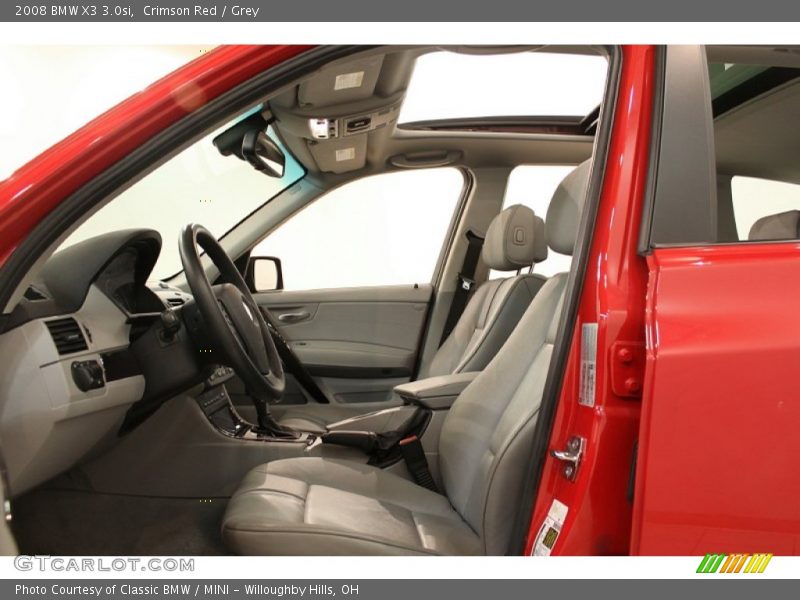 Crimson Red / Grey 2008 BMW X3 3.0si