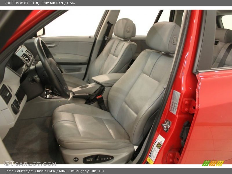 Crimson Red / Grey 2008 BMW X3 3.0si