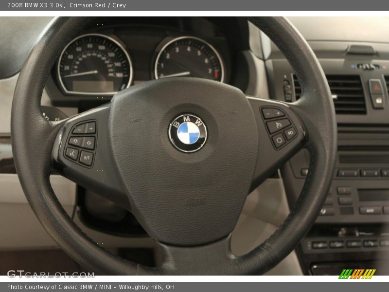 Crimson Red / Grey 2008 BMW X3 3.0si