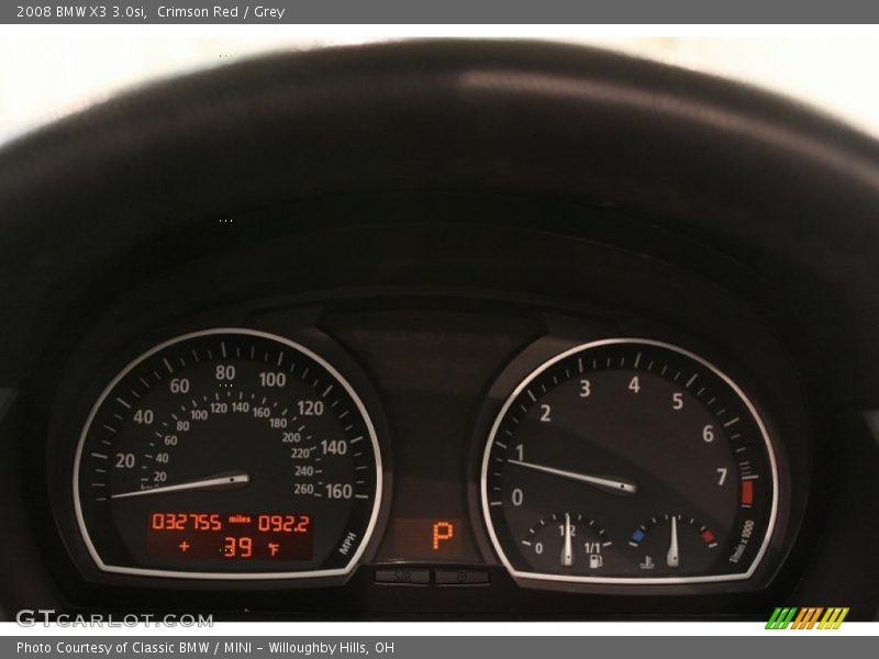 Crimson Red / Grey 2008 BMW X3 3.0si