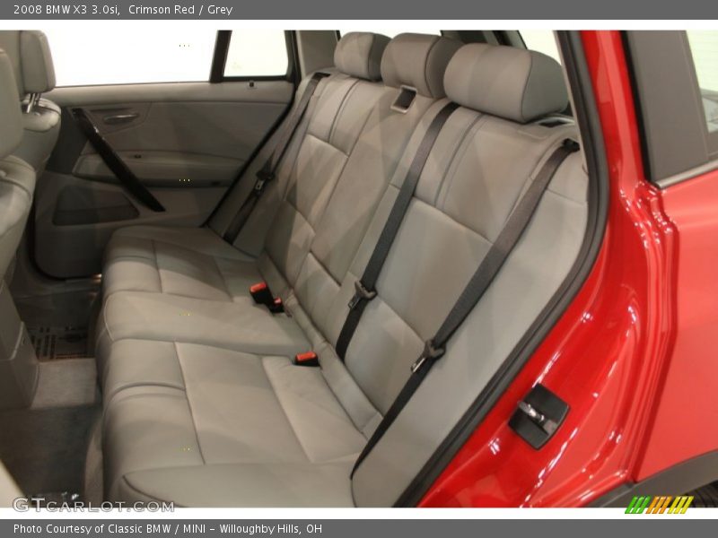 Crimson Red / Grey 2008 BMW X3 3.0si