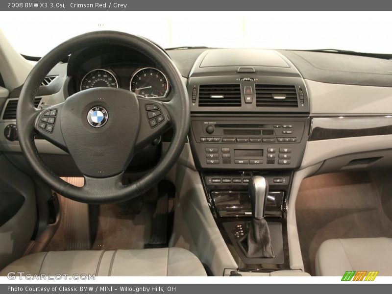 Crimson Red / Grey 2008 BMW X3 3.0si