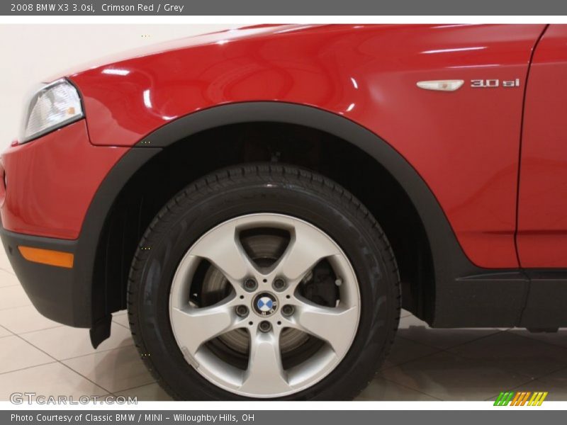 Crimson Red / Grey 2008 BMW X3 3.0si