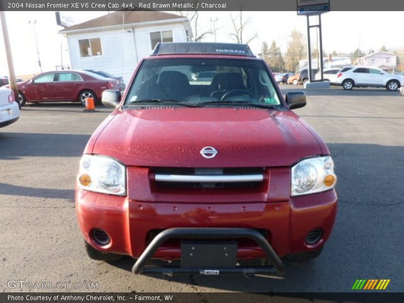 Red Brawn Metallic / Charcoal 2004 Nissan Frontier XE V6 Crew Cab 4x4