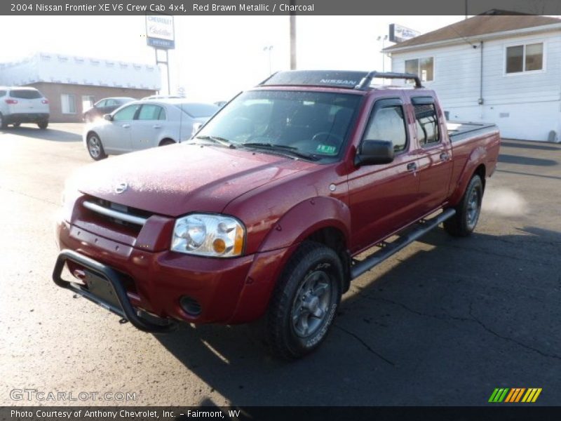Red Brawn Metallic / Charcoal 2004 Nissan Frontier XE V6 Crew Cab 4x4
