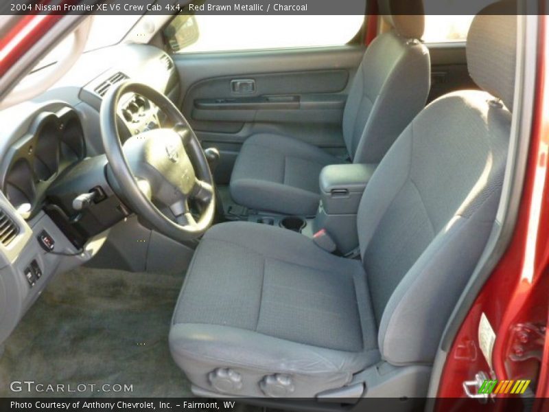 Red Brawn Metallic / Charcoal 2004 Nissan Frontier XE V6 Crew Cab 4x4