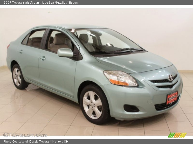 Jade Sea Metallic / Bisque 2007 Toyota Yaris Sedan