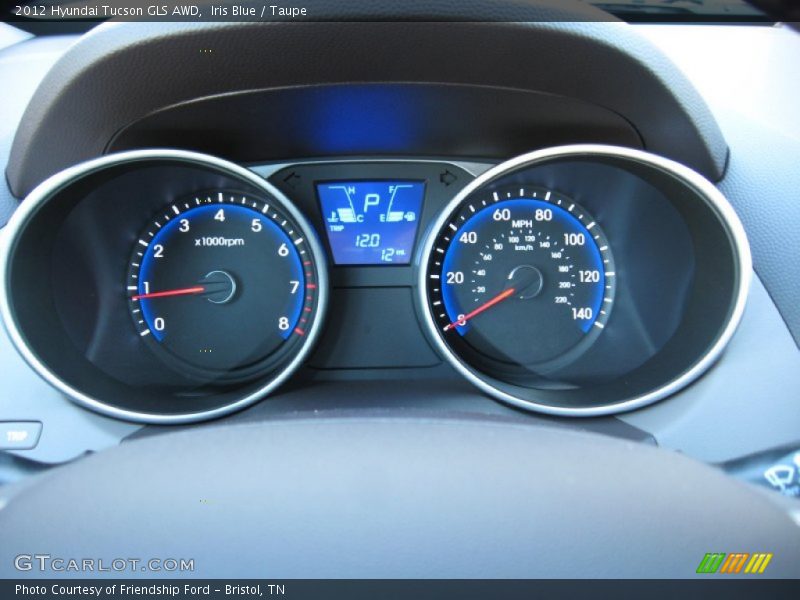 Iris Blue / Taupe 2012 Hyundai Tucson GLS AWD