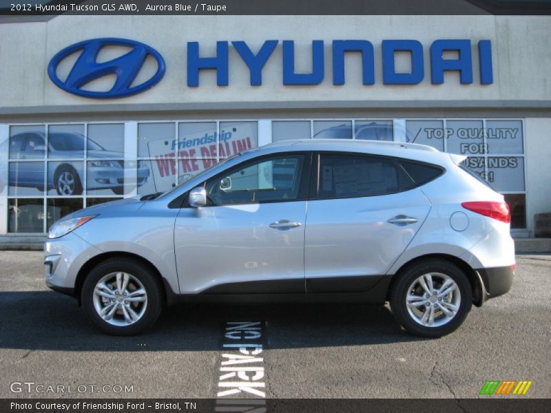 Aurora Blue / Taupe 2012 Hyundai Tucson GLS AWD