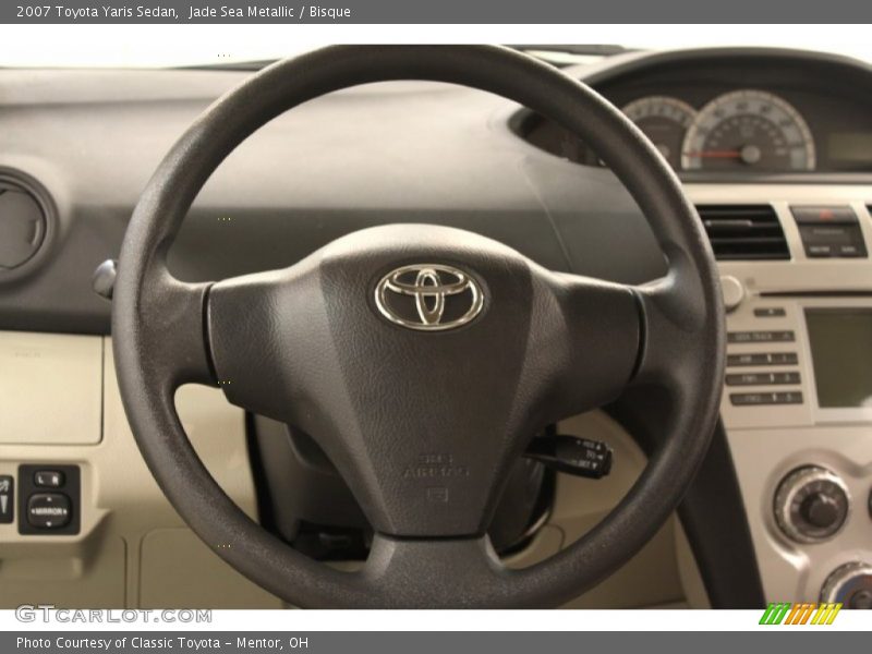 Jade Sea Metallic / Bisque 2007 Toyota Yaris Sedan