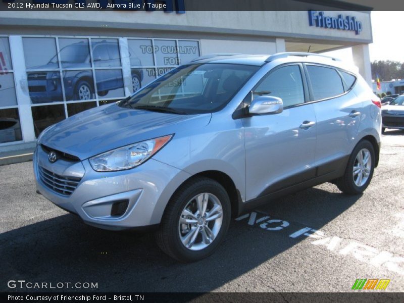 Aurora Blue / Taupe 2012 Hyundai Tucson GLS AWD