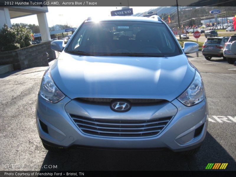 Aurora Blue / Taupe 2012 Hyundai Tucson GLS AWD