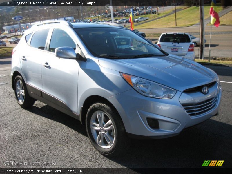 Aurora Blue / Taupe 2012 Hyundai Tucson GLS AWD