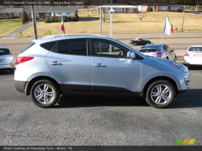 Aurora Blue / Taupe 2012 Hyundai Tucson GLS AWD
