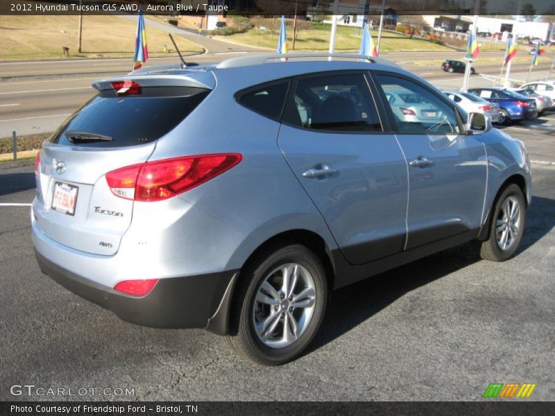 Aurora Blue / Taupe 2012 Hyundai Tucson GLS AWD
