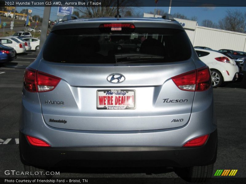 Aurora Blue / Taupe 2012 Hyundai Tucson GLS AWD