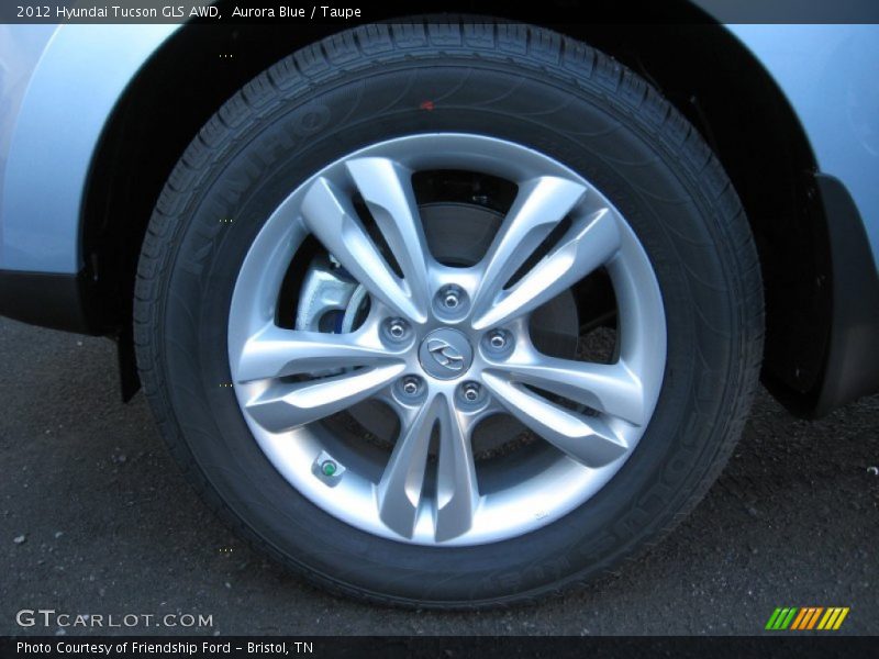 Aurora Blue / Taupe 2012 Hyundai Tucson GLS AWD