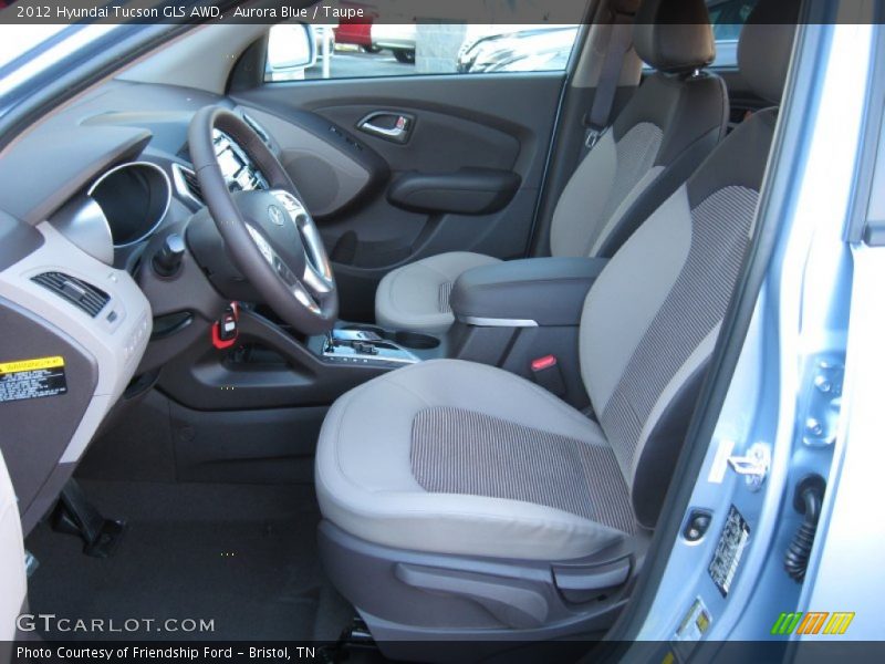 Aurora Blue / Taupe 2012 Hyundai Tucson GLS AWD