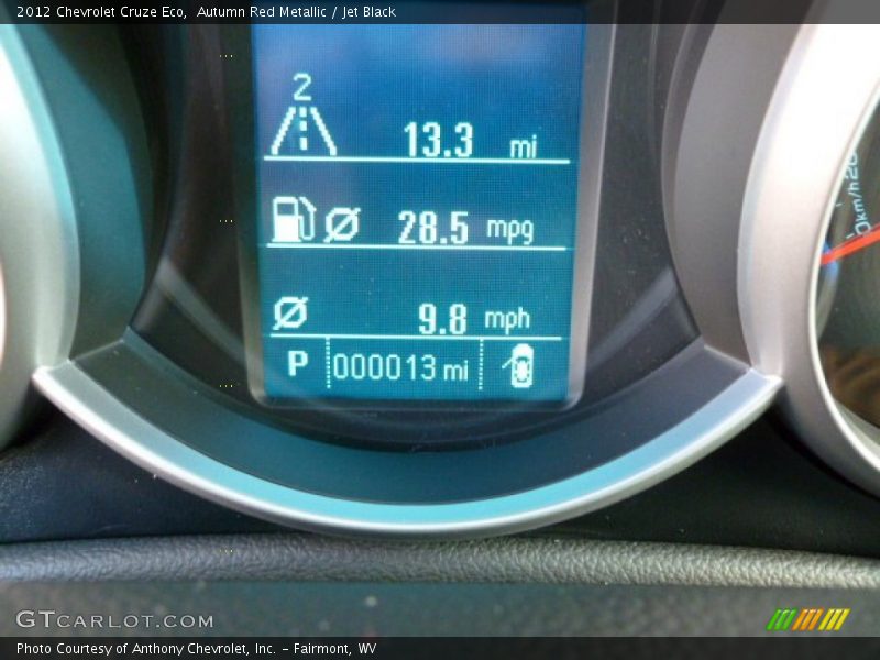 Autumn Red Metallic / Jet Black 2012 Chevrolet Cruze Eco