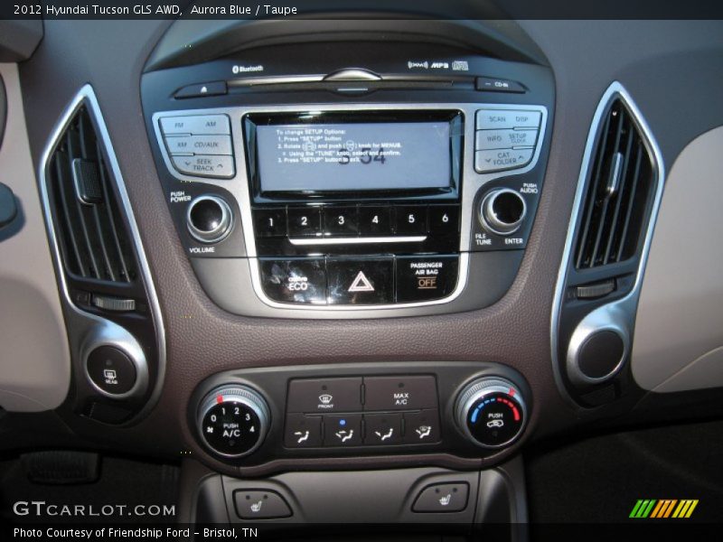 Aurora Blue / Taupe 2012 Hyundai Tucson GLS AWD
