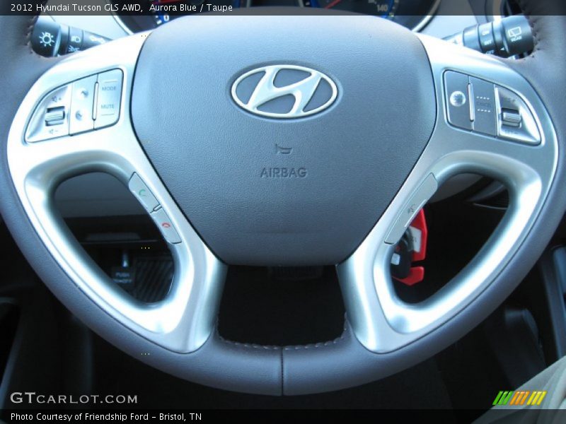 Aurora Blue / Taupe 2012 Hyundai Tucson GLS AWD