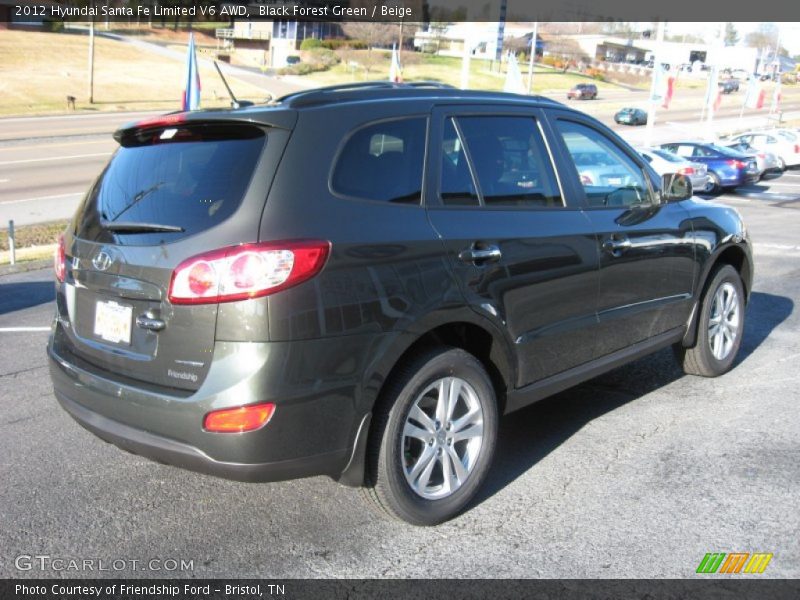 Black Forest Green / Beige 2012 Hyundai Santa Fe Limited V6 AWD