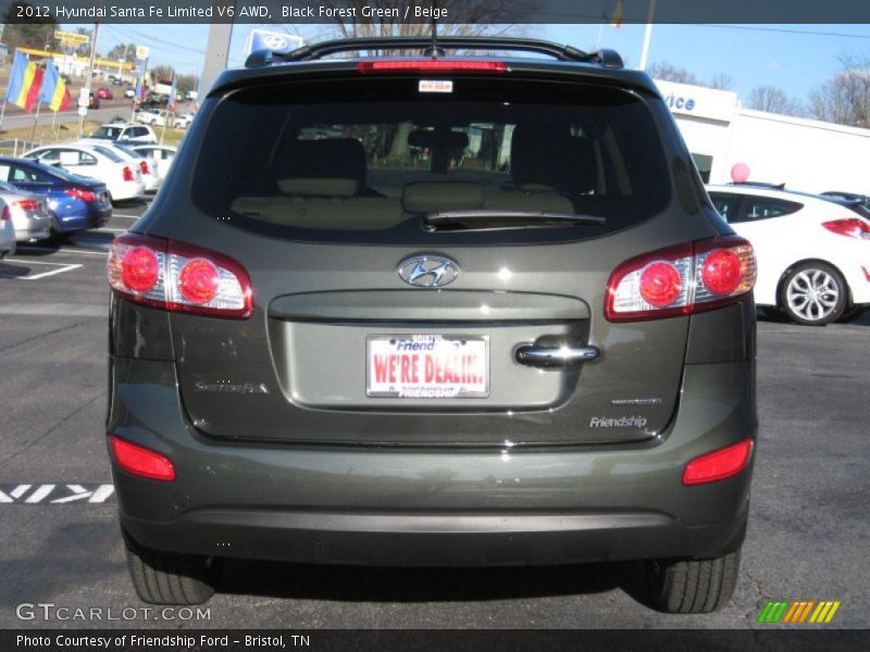 Black Forest Green / Beige 2012 Hyundai Santa Fe Limited V6 AWD