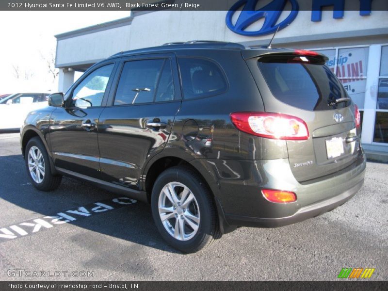 Black Forest Green / Beige 2012 Hyundai Santa Fe Limited V6 AWD