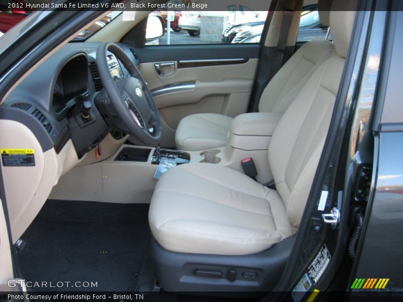 Front Seat of 2012 Santa Fe Limited V6 AWD
