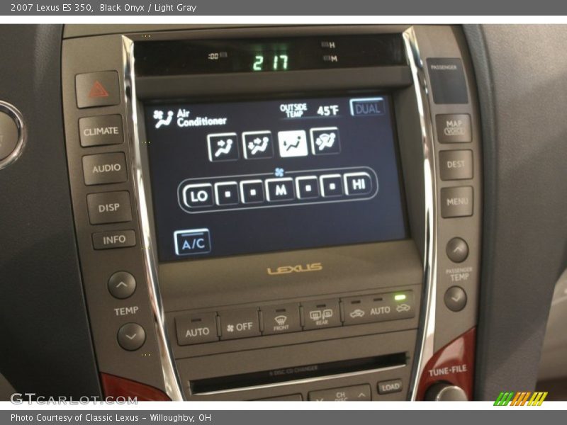 Black Onyx / Light Gray 2007 Lexus ES 350