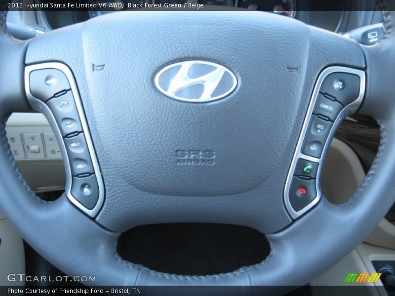 Controls of 2012 Santa Fe Limited V6 AWD