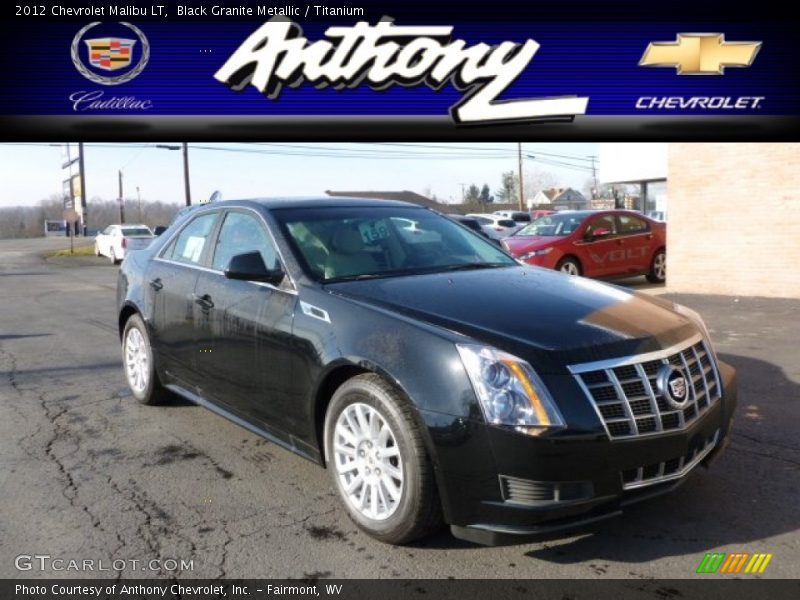 Black Granite Metallic / Titanium 2012 Chevrolet Malibu LT