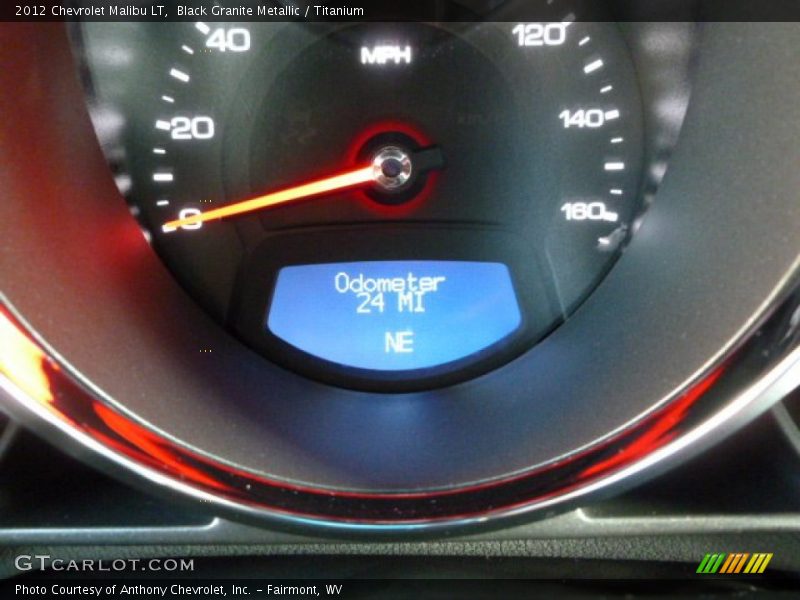 Black Granite Metallic / Titanium 2012 Chevrolet Malibu LT