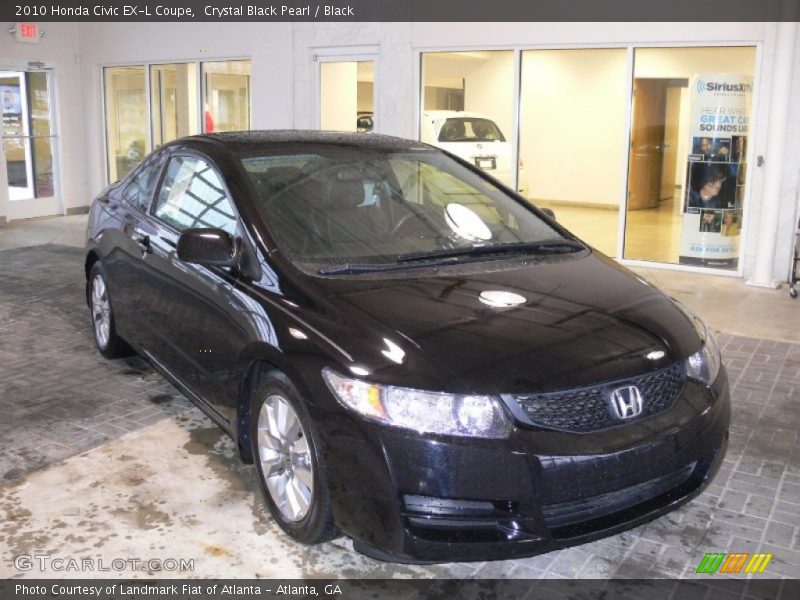 Crystal Black Pearl / Black 2010 Honda Civic EX-L Coupe