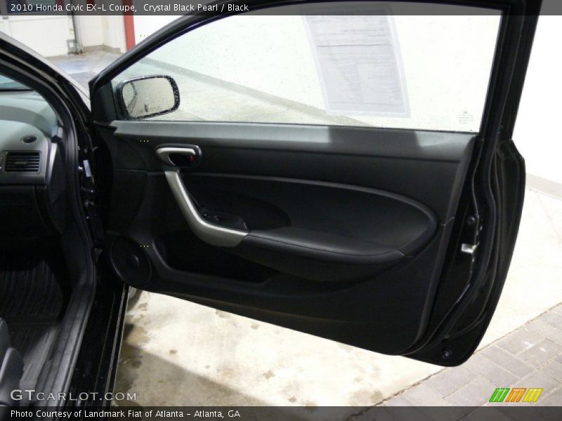 Crystal Black Pearl / Black 2010 Honda Civic EX-L Coupe