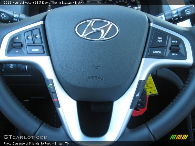 Mocha Bronze / Black 2012 Hyundai Accent SE 5 Door