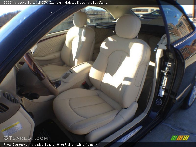 Majestic Black Metallic / Stone 2009 Mercedes-Benz CLK 350 Cabriolet