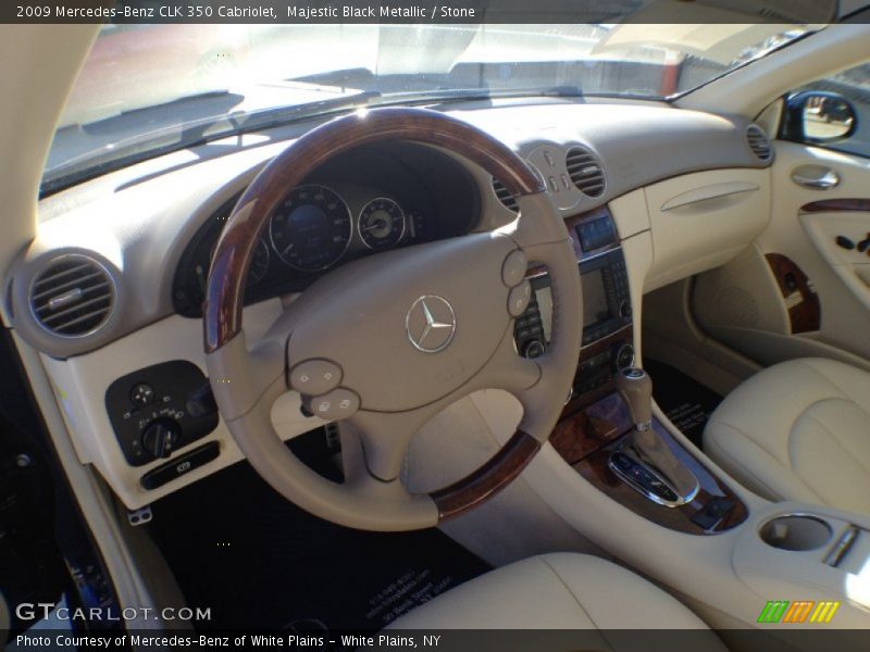 Majestic Black Metallic / Stone 2009 Mercedes-Benz CLK 350 Cabriolet