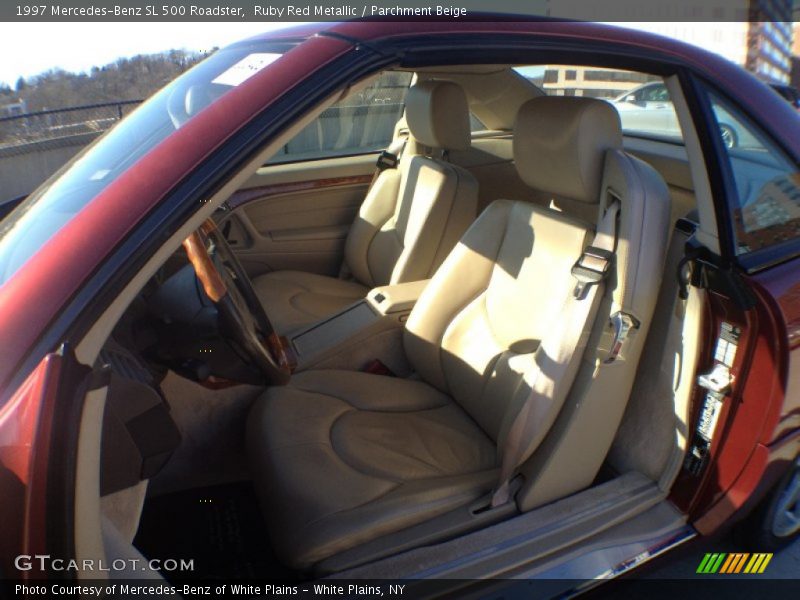 Ruby Red Metallic / Parchment Beige 1997 Mercedes-Benz SL 500 Roadster