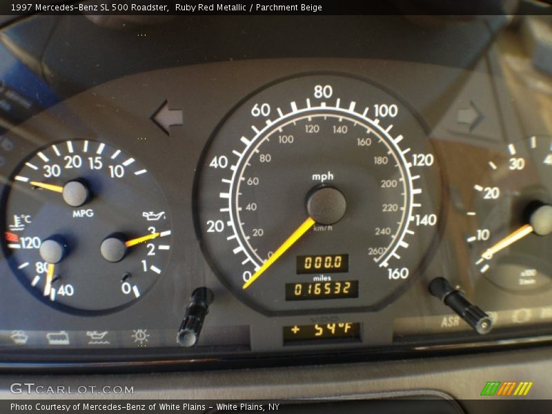 Ruby Red Metallic / Parchment Beige 1997 Mercedes-Benz SL 500 Roadster