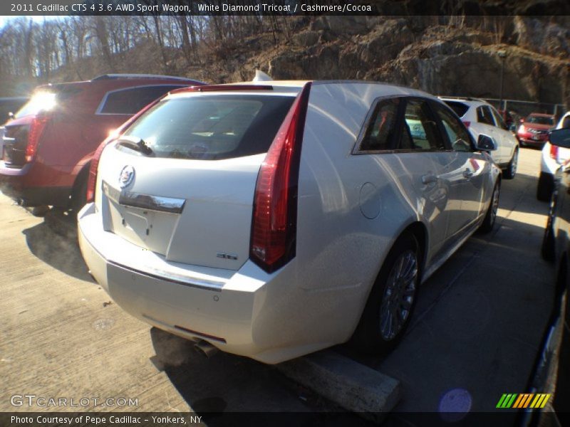 White Diamond Tricoat / Cashmere/Cocoa 2011 Cadillac CTS 4 3.6 AWD Sport Wagon